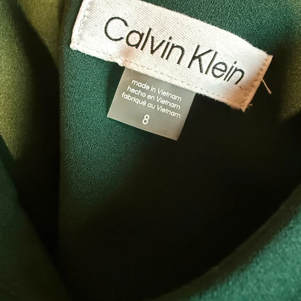 Calvin Klein Dark Green Women's Short Sleeve Jumpsuit - Picture 3 of 6